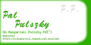 pal pulszky business card